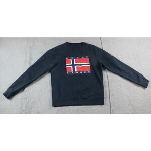 Sandro Paris x Helly Hansen Small Black Red Sweatshirt Pullover Graphic Print